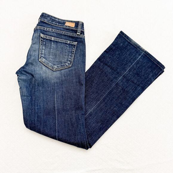 Paige Laurel Canyon Flare Leg Dark Wash Denim Jeans Size 28 - Picture 9 of 9